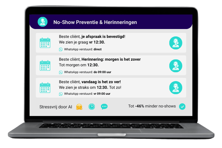 FLOW 03 – No-Show Preventie & Herinneringen